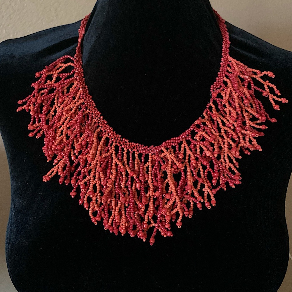 Huichol - Red Coral - Necklace